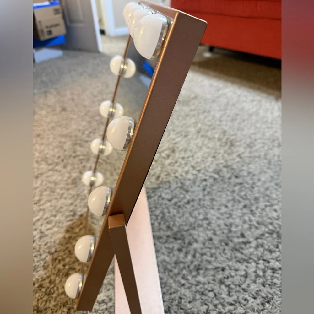 Rose Gold Vanity Mirror with Lights